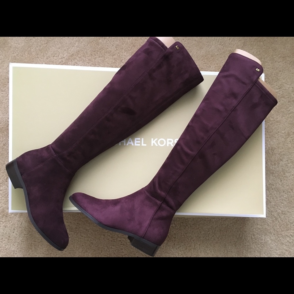 MK over the knee boots burgundy size 5.5